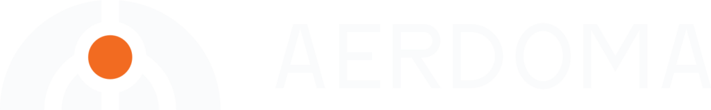 Logo AERDOMA na tmavom pozadí