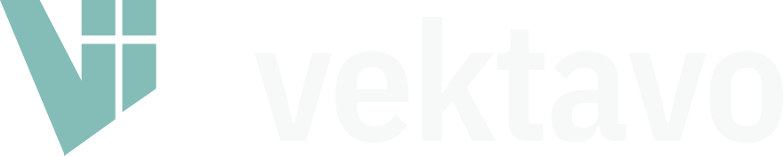 Logo VEKTAVO na tmavom pozadí